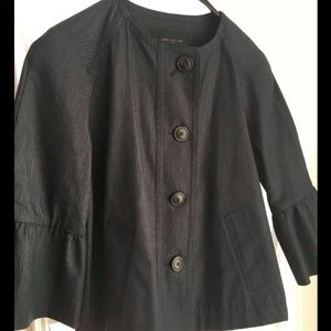 Navy Ann Taylor Pleated Jacket